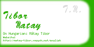 tibor matay business card